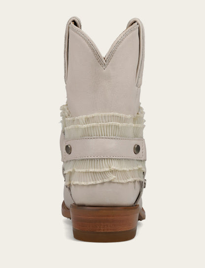 Women's Ivory Billy Harness Ruffle Boots Frye