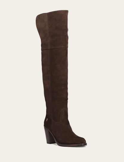 Women's Dark Brown Corinne Over The Knee Boot Frye On sale