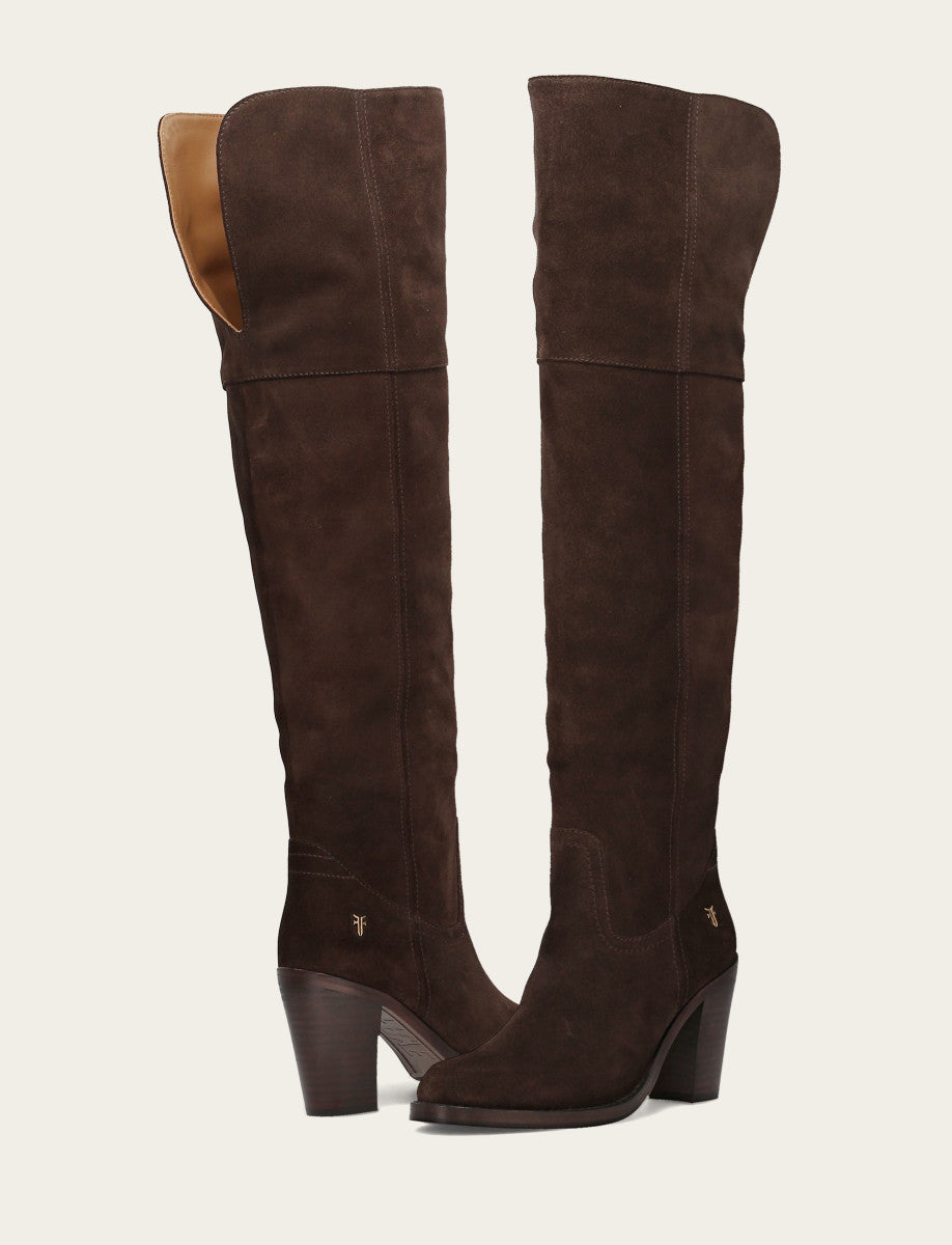 Women's Dark Brown Corinne Over The Knee Boot Frye On sale