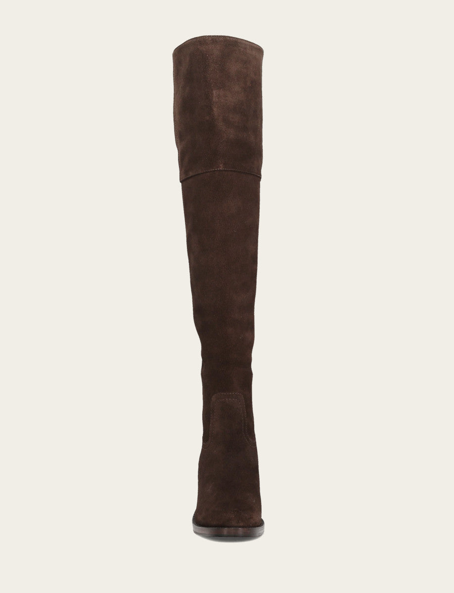 Women's Dark Brown Corinne Over The Knee Boot Frye On sale