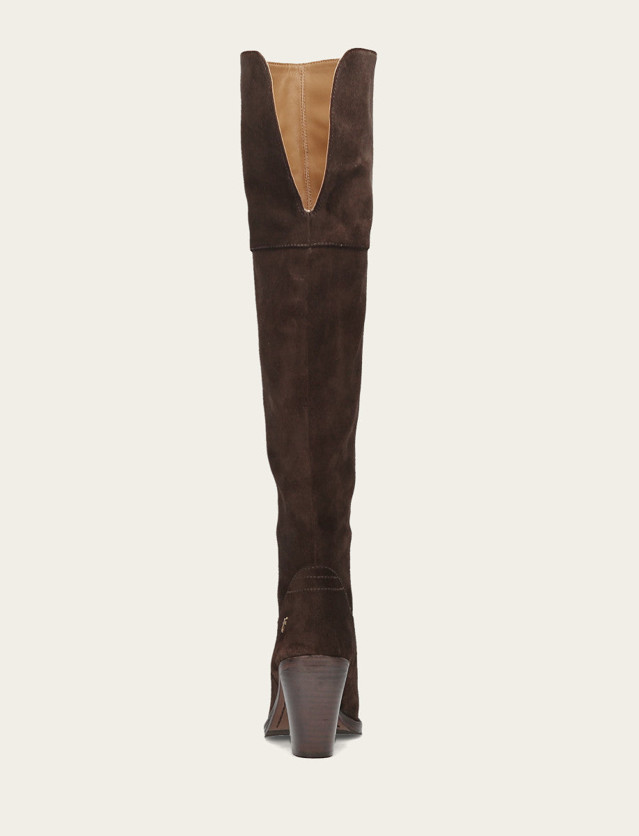 Women's Dark Brown Corinne Over The Knee Boot Frye On sale