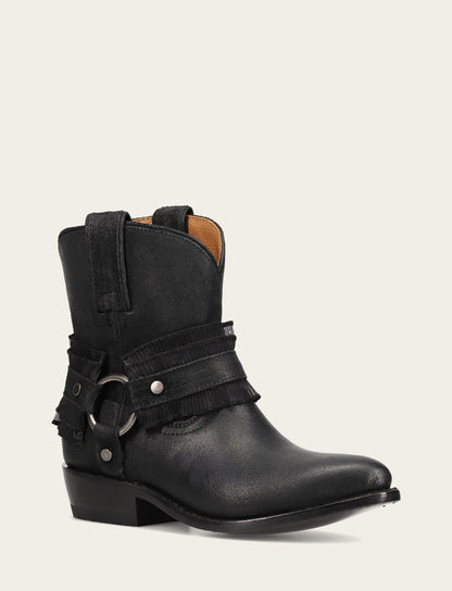 Women's Black Billy Harness Ruffle Boots Frye For Sale