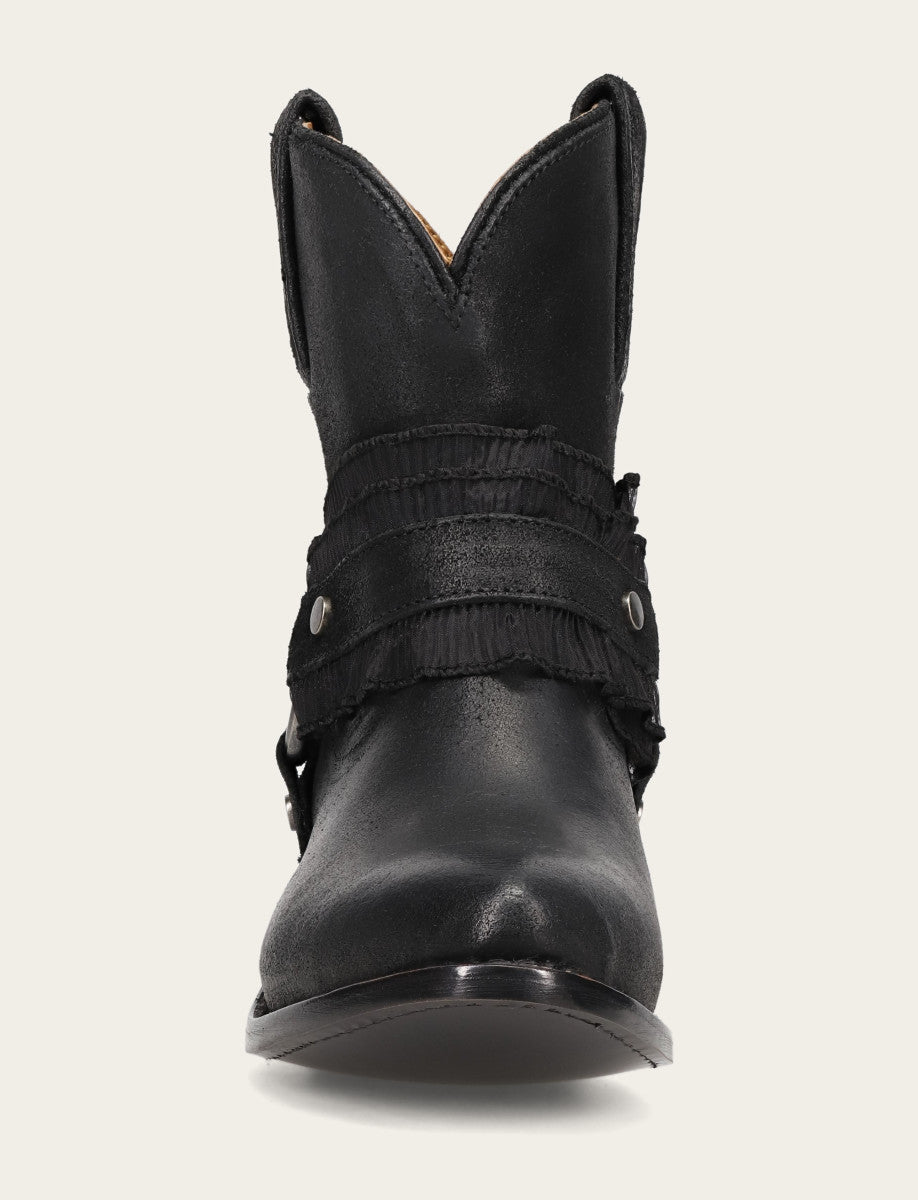 Women's Black Billy Harness Ruffle Boots Frye For Sale