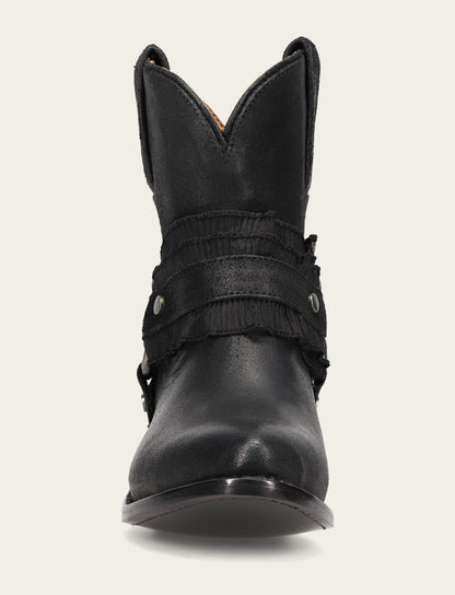 Women's Black Billy Harness Ruffle Boots Frye For Sale