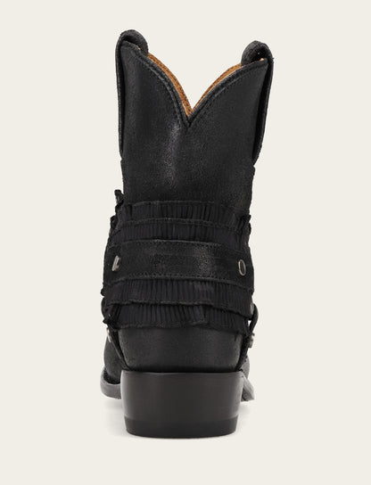 Women's Black Billy Harness Ruffle Boots Frye For Sale