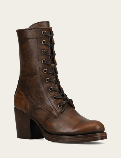Women's Distressed Dk Brown Jean Lace Up Boot Frye Online