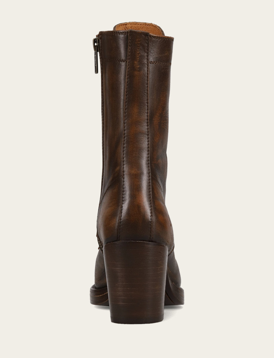 Women's Distressed Dk Brown Jean Lace Up Boot Frye Online