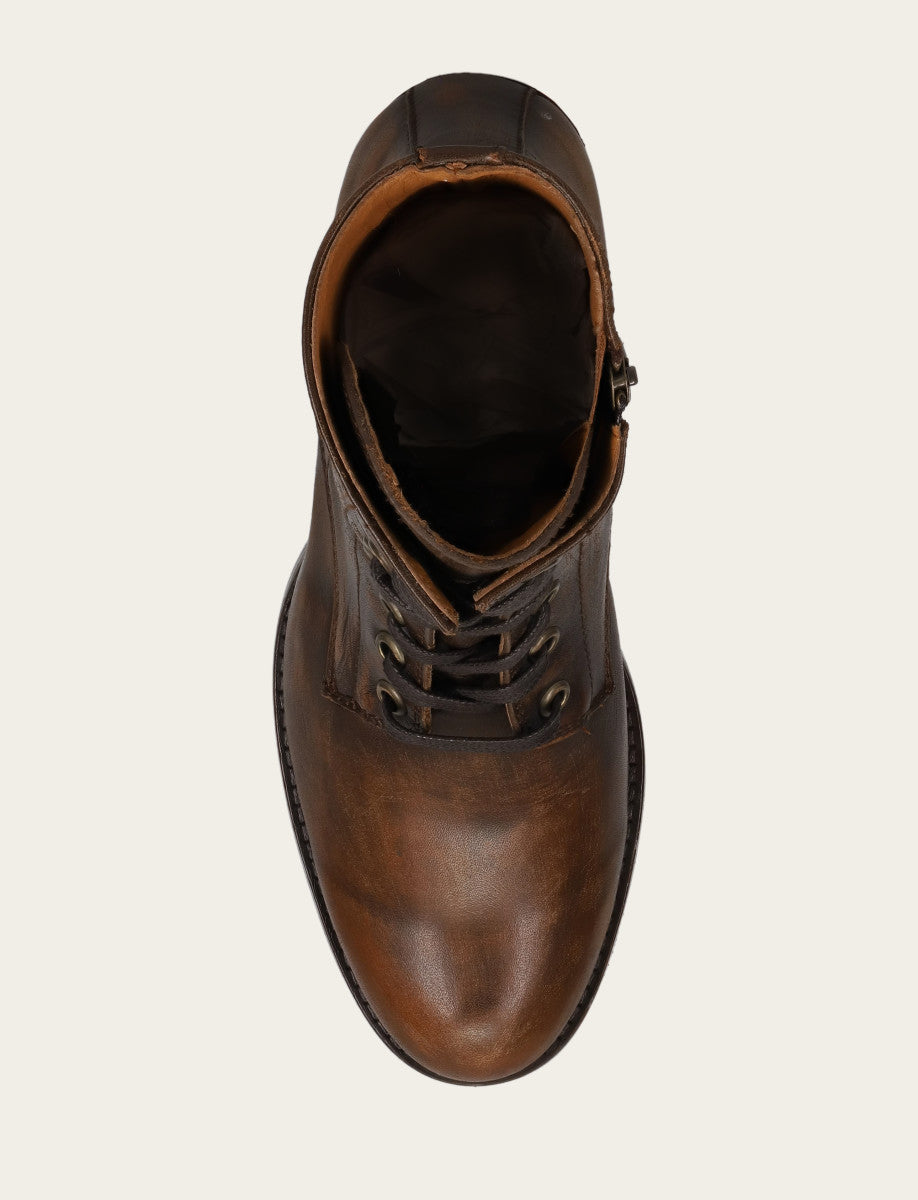Women's Distressed Dk Brown Jean Lace Up Boot Frye Online