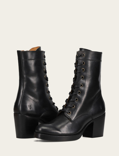 Women's Black Jean Lace Up Boot Frye Discount