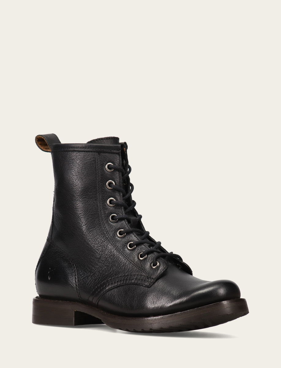 Women's Black Veronica Flex Combat Booties Frye Outlet