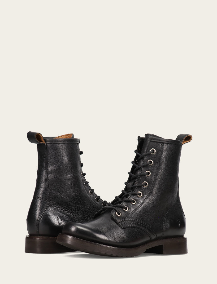 Women's Black Veronica Flex Combat Booties Frye Outlet
