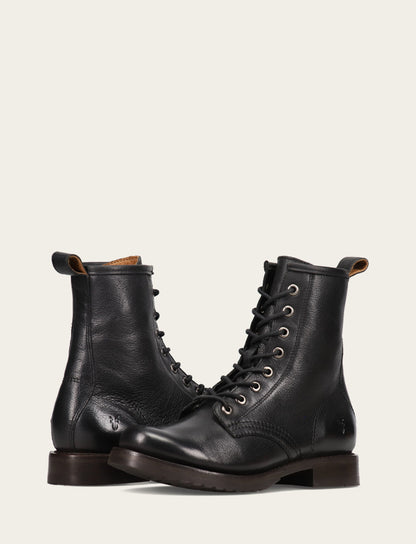 Women's Black Veronica Flex Combat Booties Frye Outlet