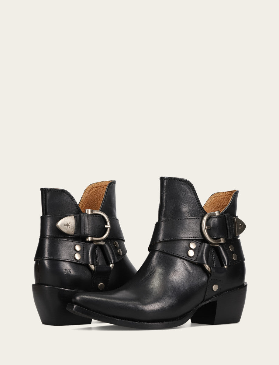 Women’s Black Sacha Multi-Strap Ankle Booties Frye USA