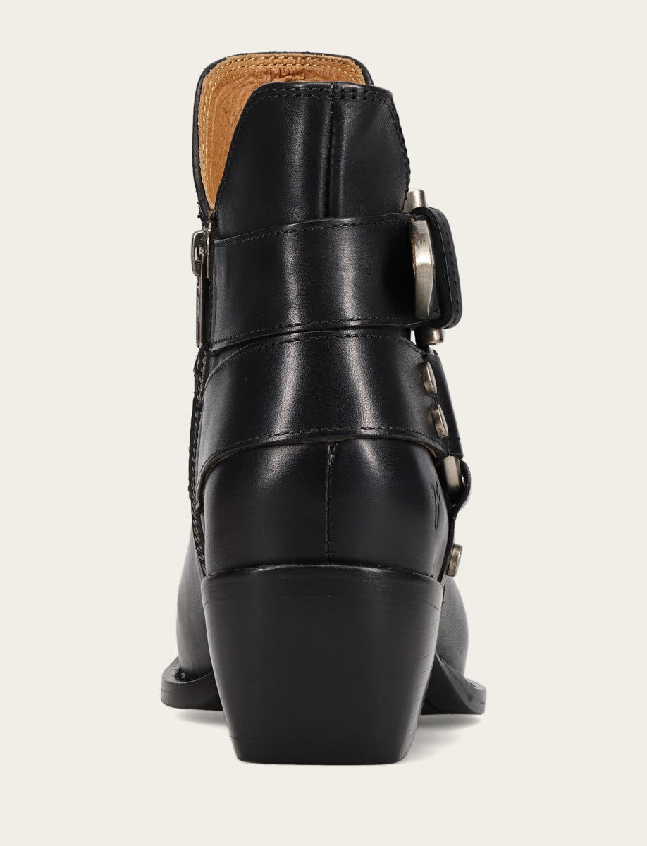 Women’s Black Sacha Multi-Strap Ankle Booties Frye USA