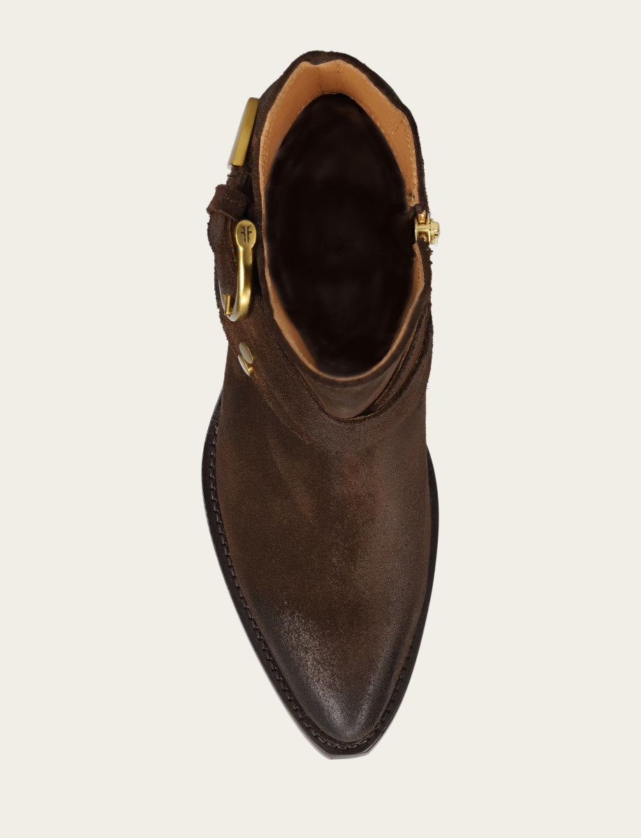 Women's Chocolate Sacha Multi Strap Booties Frye