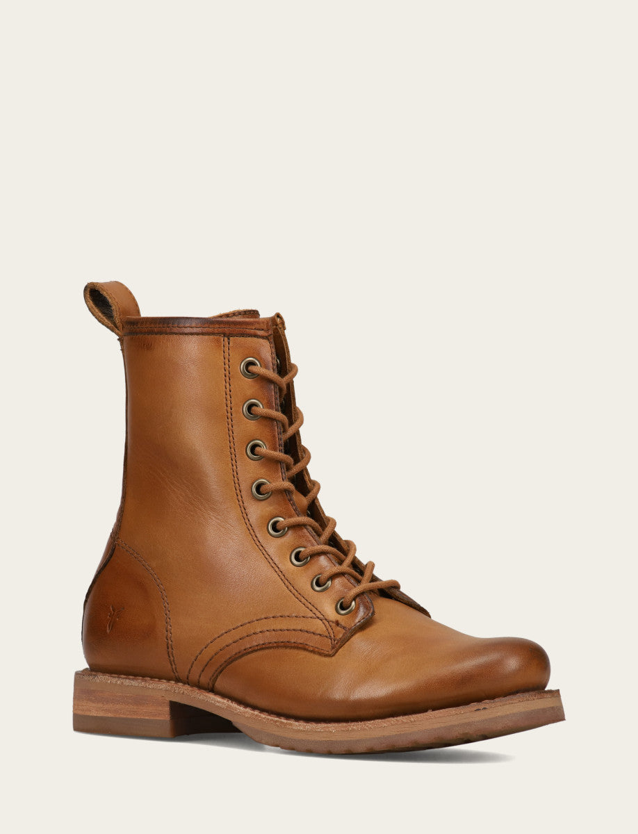Women's Caramel Veronica Flex Combat Booties Frye On sale