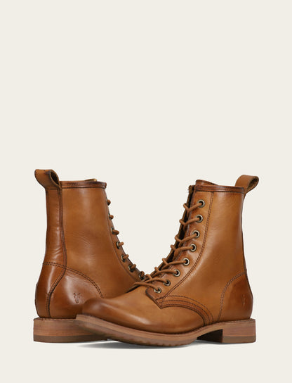 Women's Caramel Veronica Flex Combat Booties Frye On sale