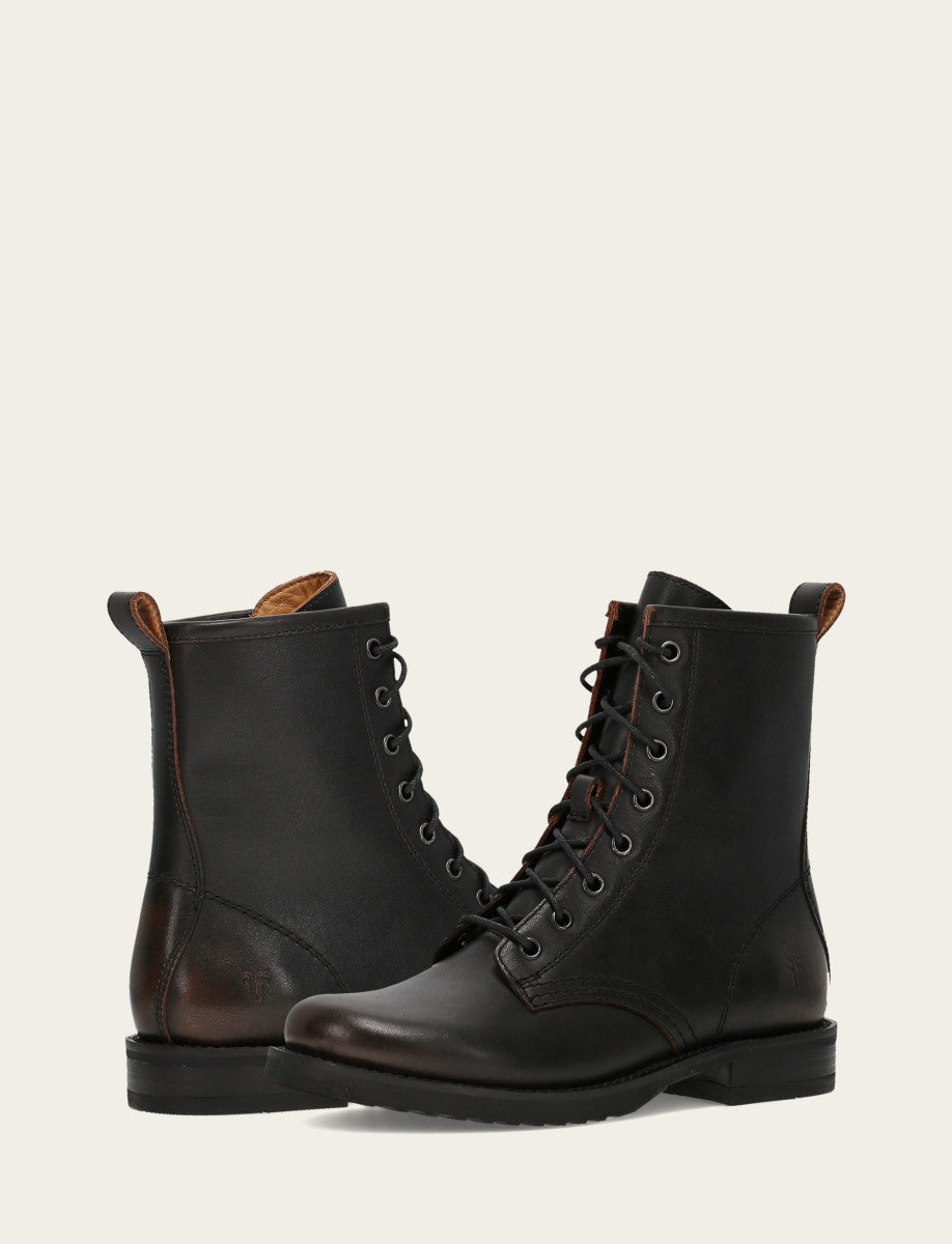 Antique Brown Veronica Flex Combat Boot Frye Outlet