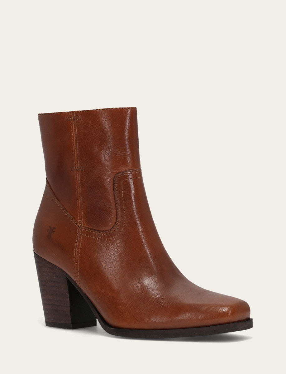 Women's Cinnamon Shiloh Zip Booties Frye USA