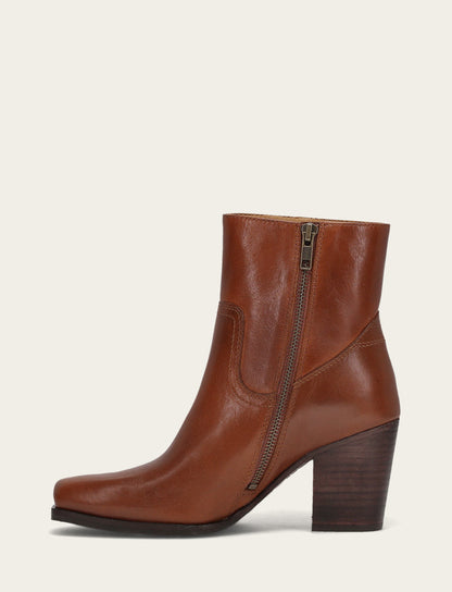 Women's Cinnamon Shiloh Zip Booties Frye USA