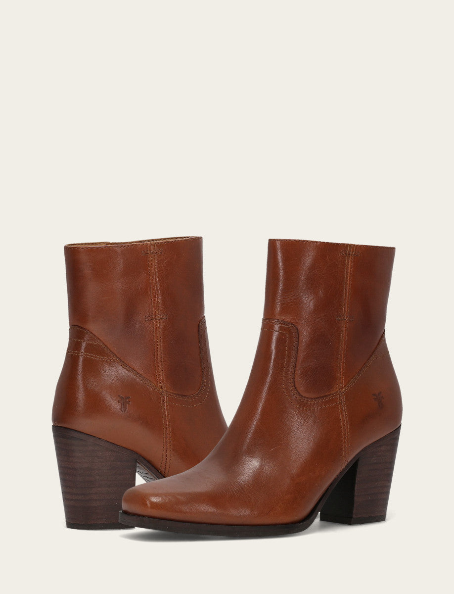 Women's Cinnamon Shiloh Zip Booties Frye USA