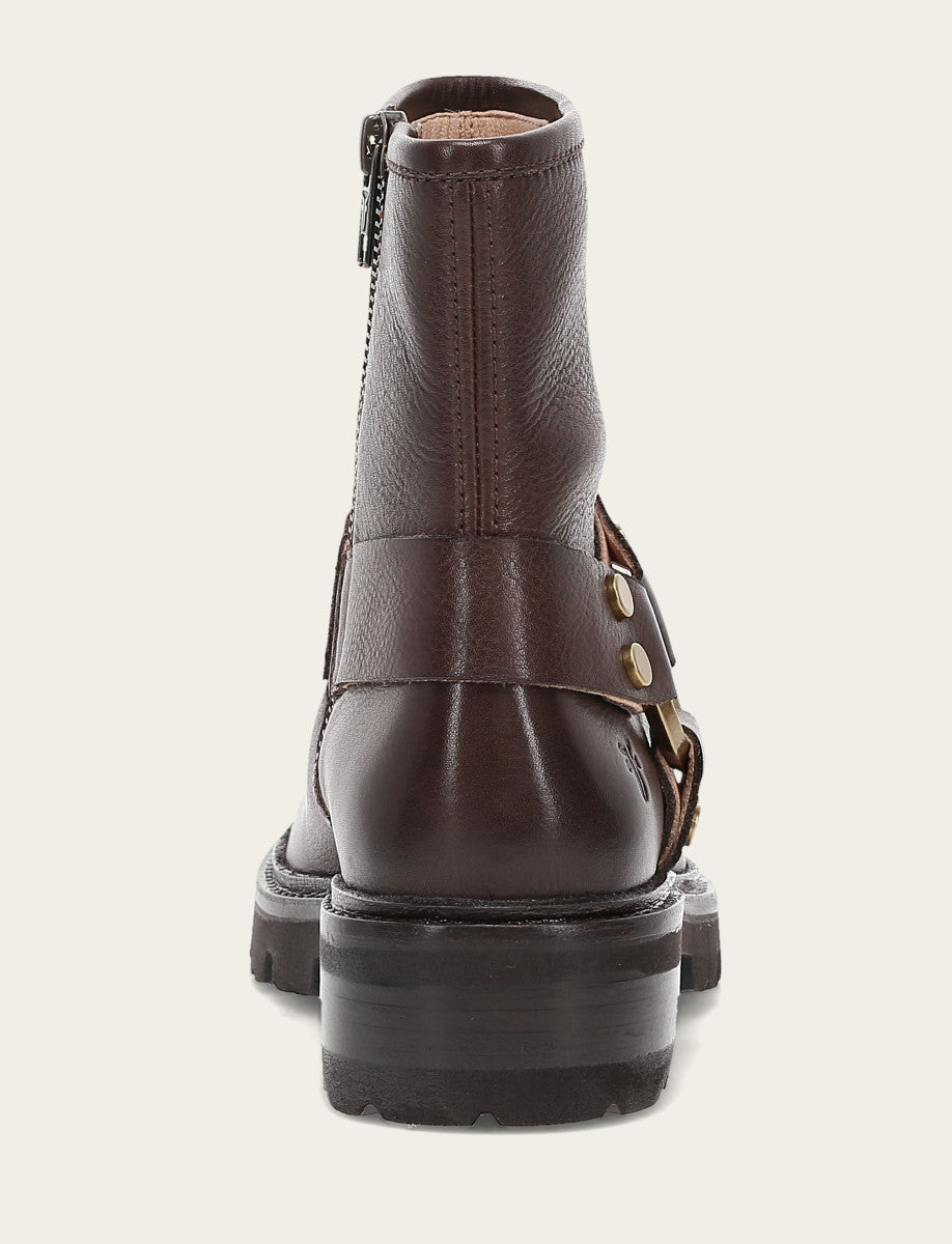 Women's Chocolate Olivia Harness Short Booties Frye