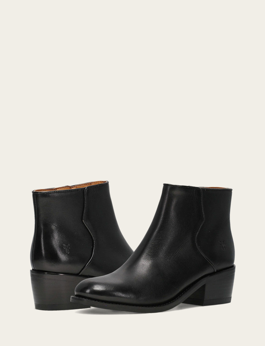 Women's Black Carson 2 Piping Booties Frye USA