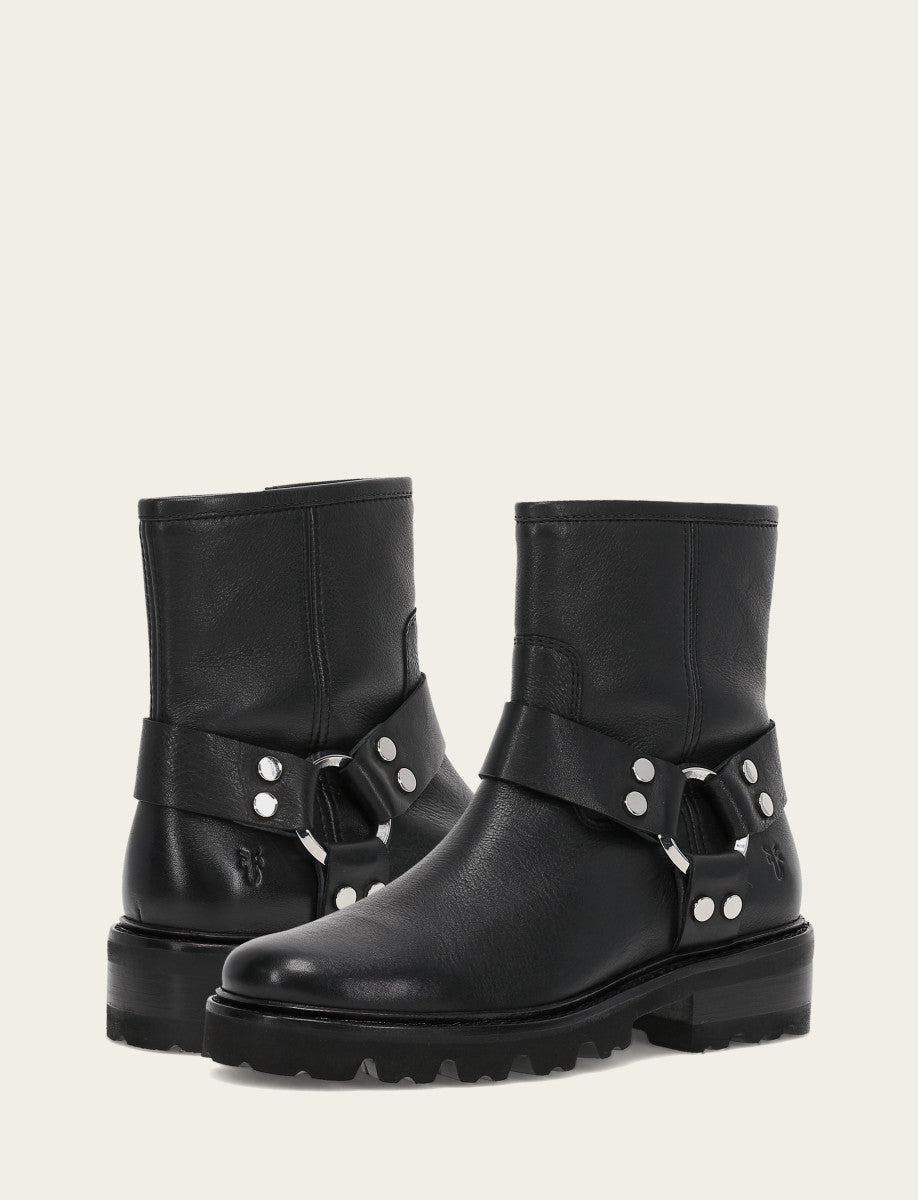 Women's Black Olivia Harness Short Booties Frye Online