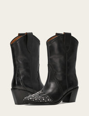 Women's Black Sara Wingtip Stud Boot Frye Online