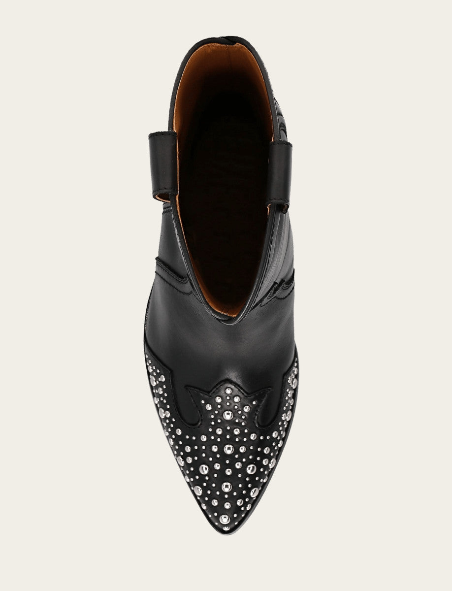 Women's Black Sara Wingtip Stud Boot Frye Online