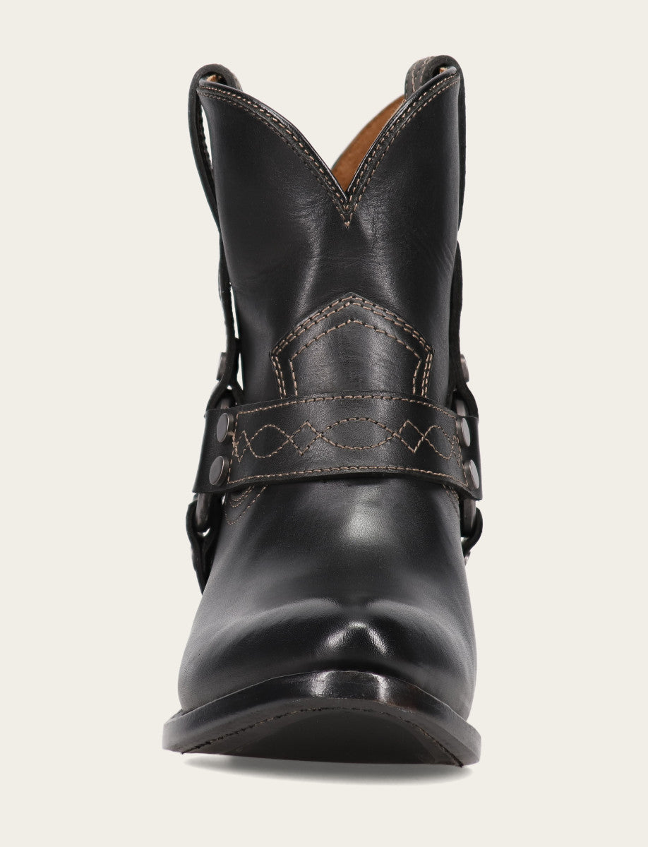 Women's Black Billy Short Harness Booties Frye us