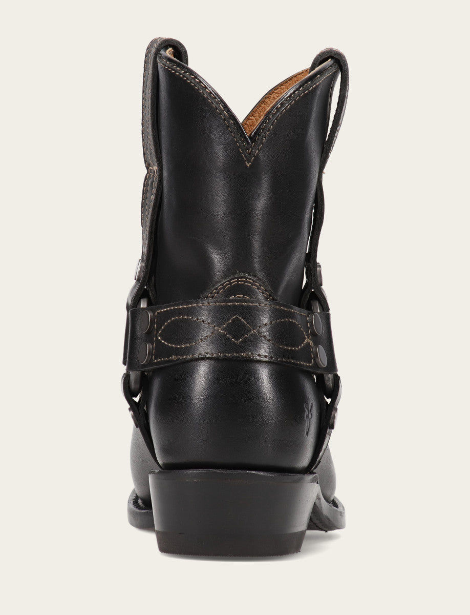 Women's Black Billy Short Harness Booties Frye us