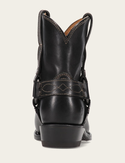 Women's Black Billy Short Harness Booties Frye us