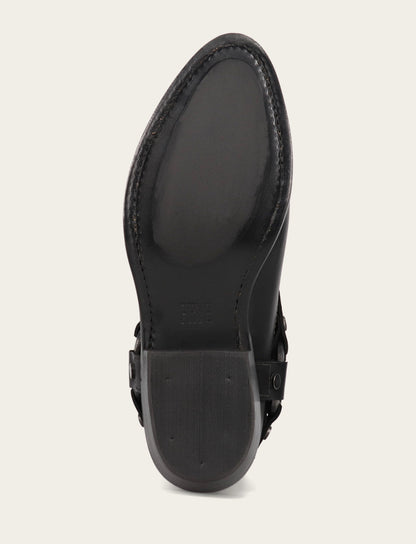 Women's Black Billy Short Harness Booties Frye us