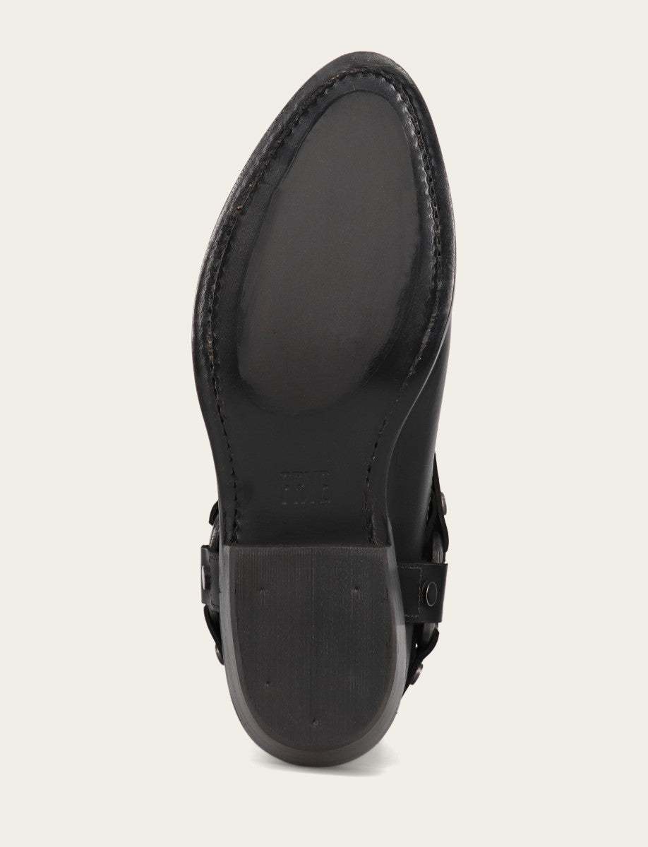Women's Black Billy Short Harness Booties Frye us
