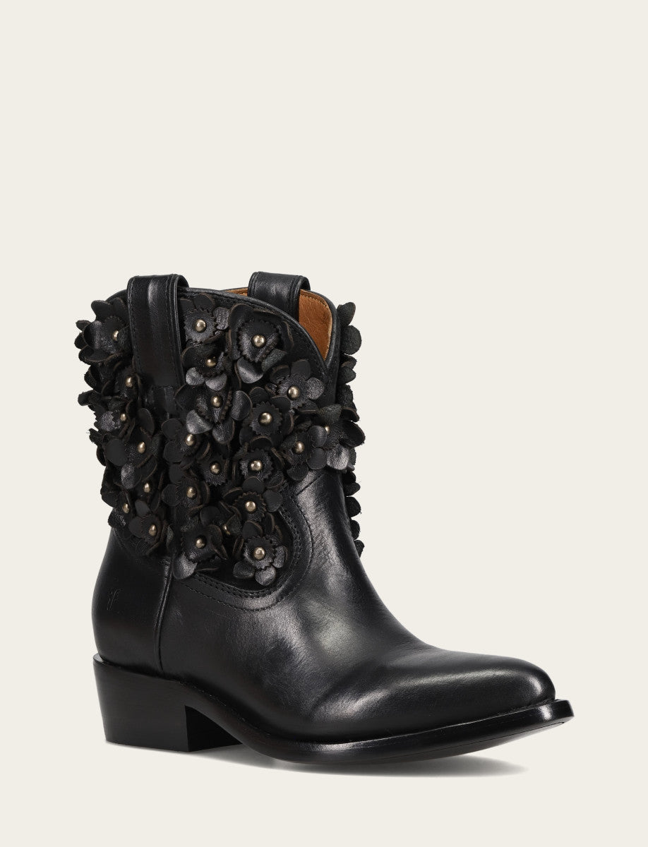 Women's Black Billy Flower Boot Frye Outlet
