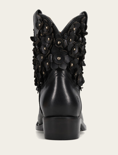 Women's Black Billy Flower Boot Frye Outlet