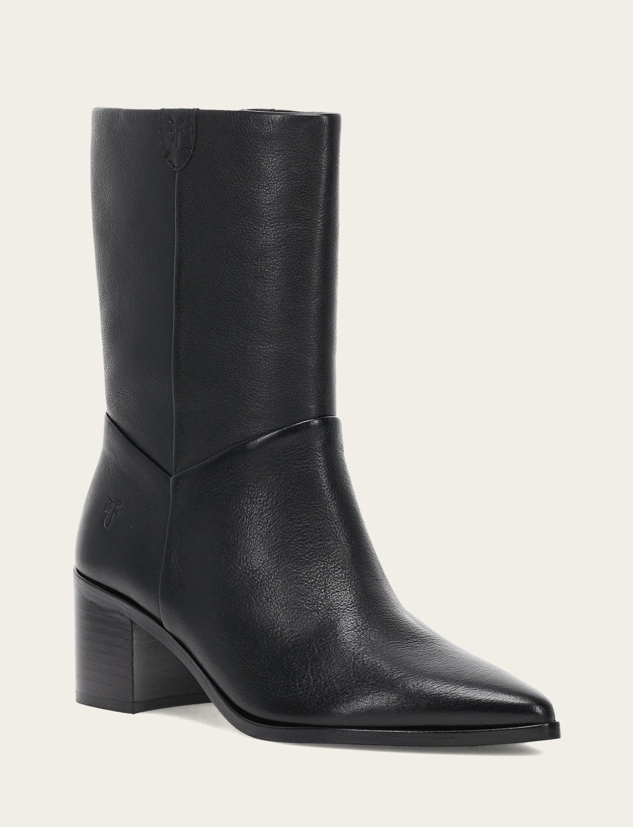 Women's Black Sadie Softy Mid Booties Frye USA
