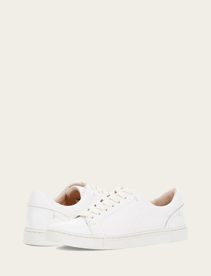Women's White Ivy Low Lace Sneakers Frye Sale