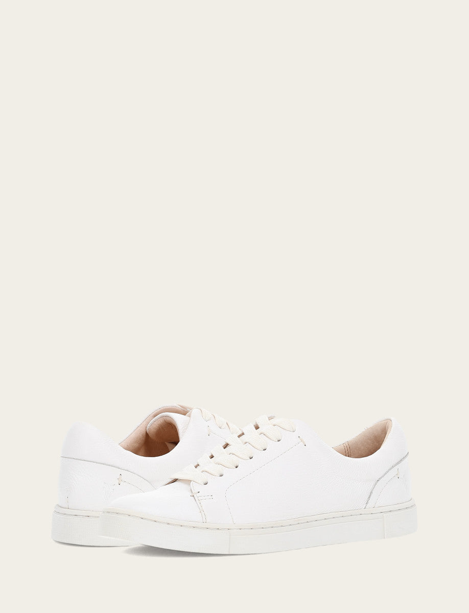 Women's White Ivy Low Lace Sneakers Frye Sale