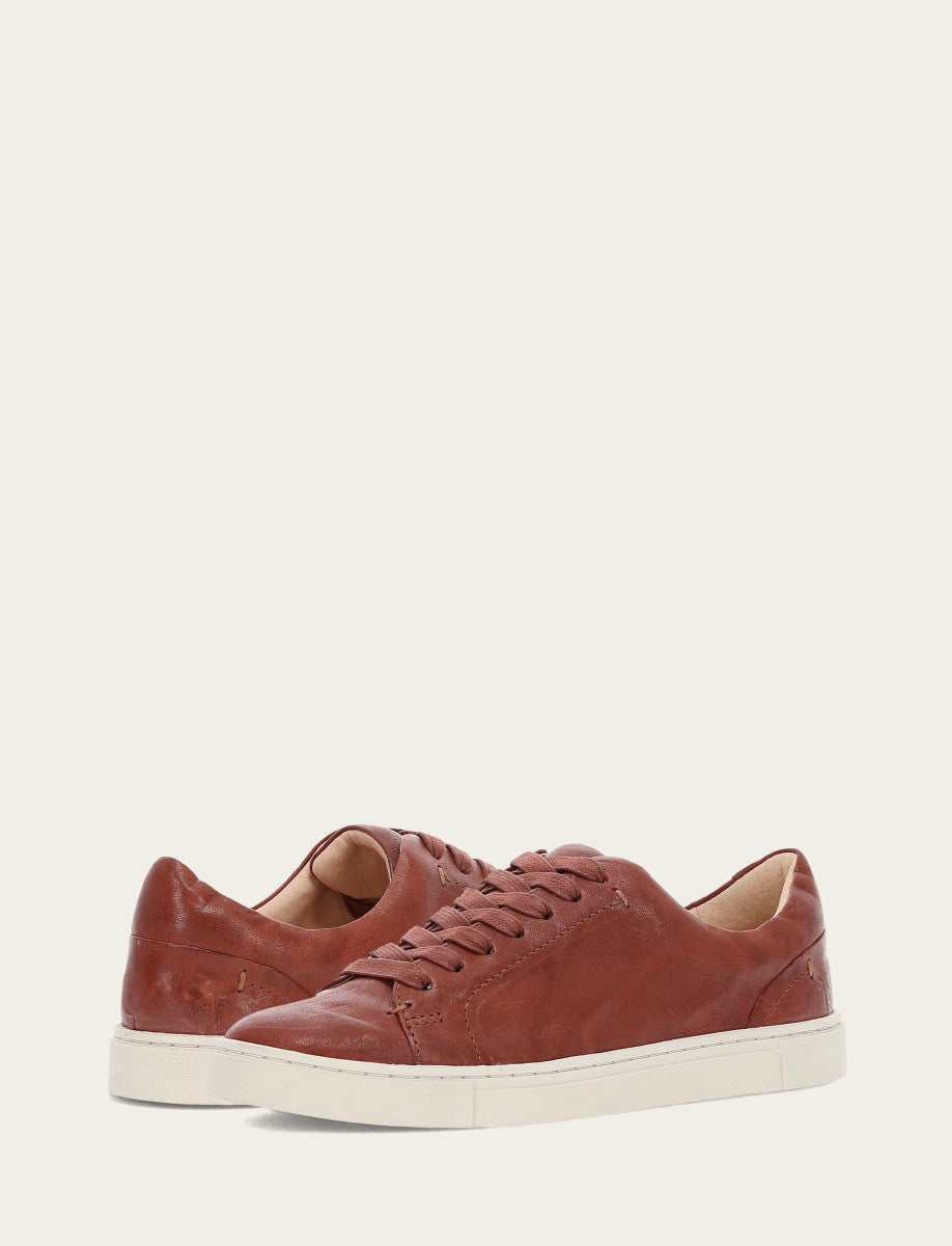 Women's Cognac Ivy Low Lace Sneakers Frye Near me