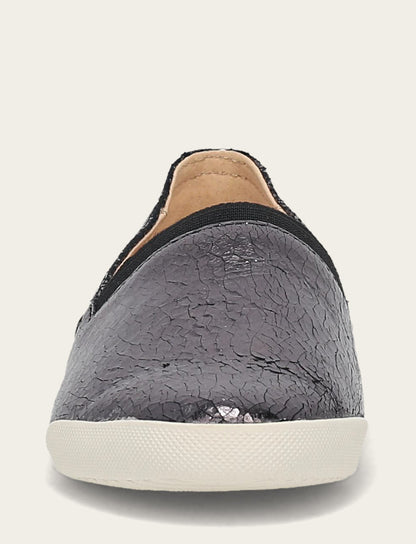 Women's Pewter Mirror Melanie Slip On Sneakers Frye Discount
