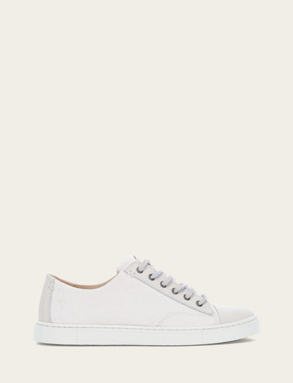 Women's Ivory Ivy Canvas Low Lace Sneakers Frye