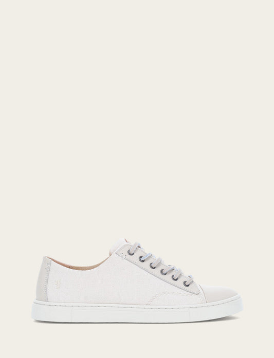 Women's Ivory Ivy Canvas Low Lace Sneakers Frye