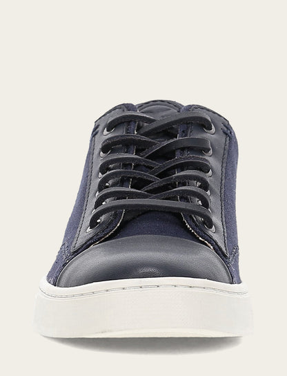 Women's Navy Ivy Canvas Low Lace Sneakers Frye Sale