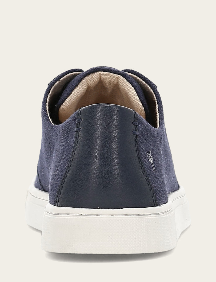 Women's Navy Ivy Canvas Low Lace Sneakers Frye Sale
