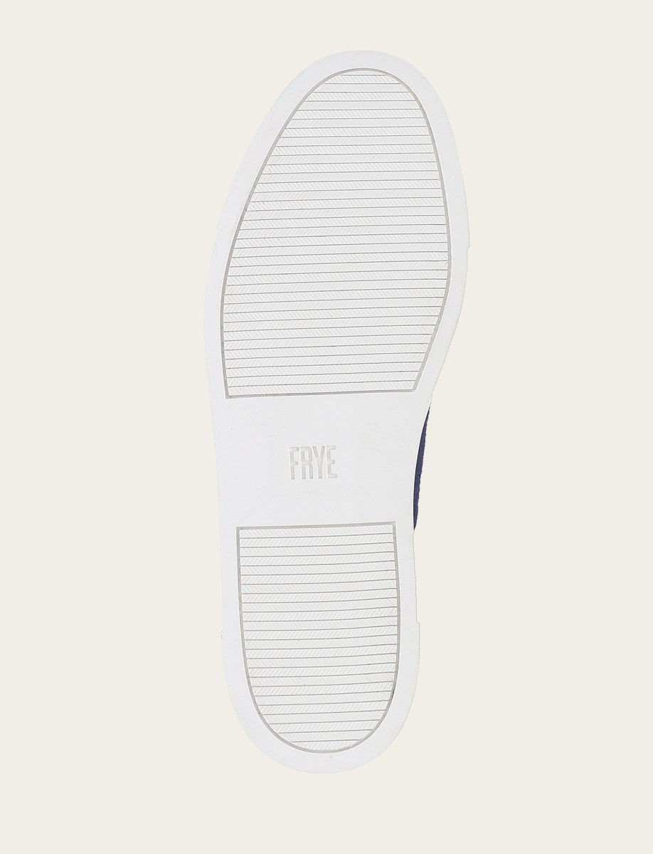 Women's Navy Ivy Canvas Low Lace Sneakers Frye Sale