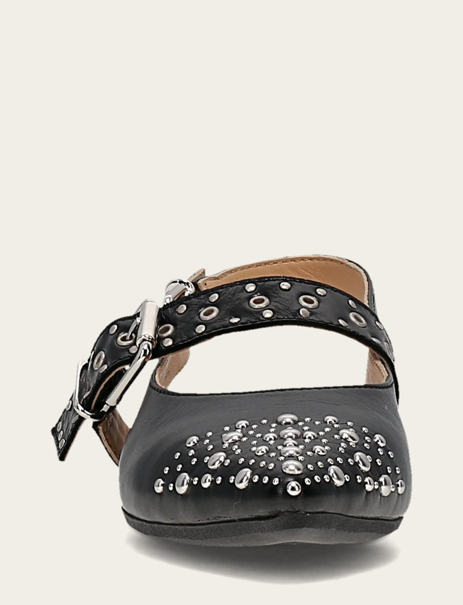 Women's Black Heather Slingback Studded Shoe Frye us
