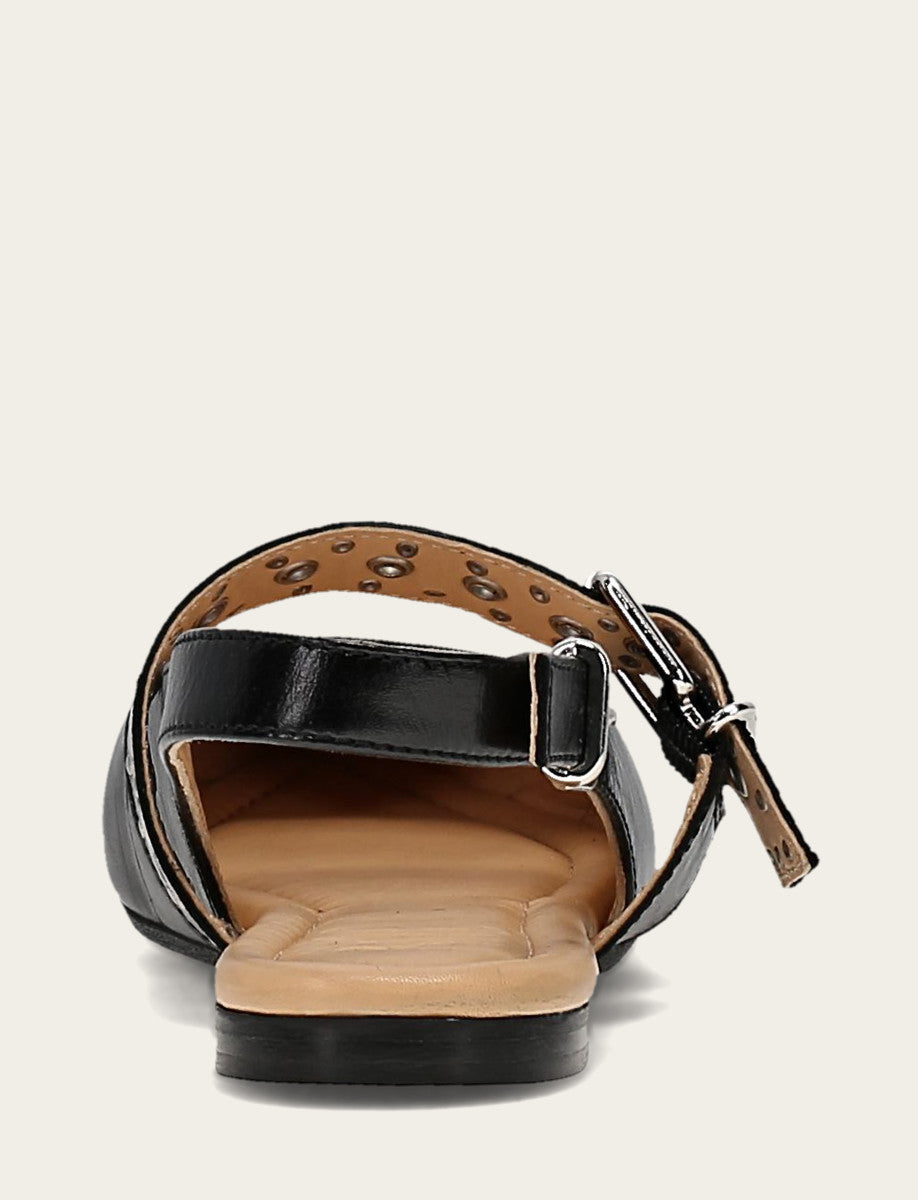 Women's Black Heather Slingback Studded Shoe Frye us