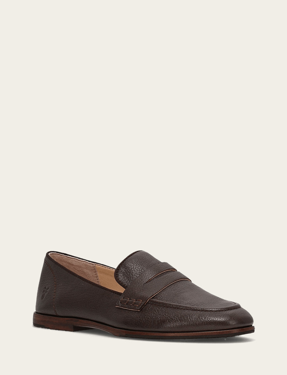 Women's Dark Brown Faith Loafer Frye On sale